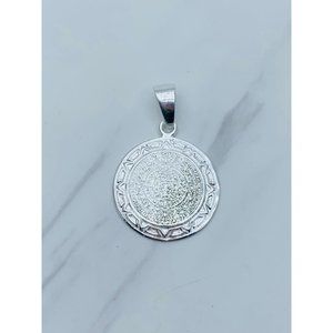 ❤️ 925 Sterling Silver Pendant Mexican Aztec Calendar